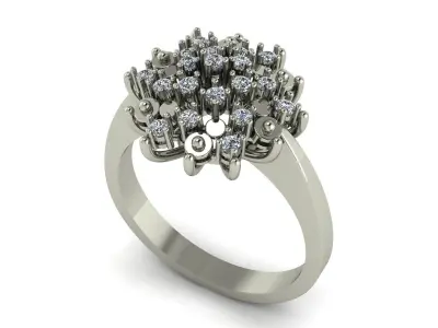 Diamond ring 3D print model