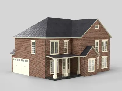 British House Design 11T4  Low-poly 3D model