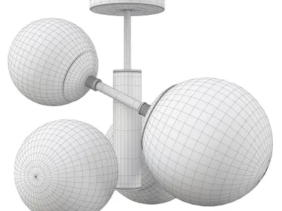 GLOBAL BURNISHED COATING CHANDELIER Low-poly 3D model