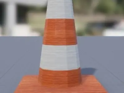 Traffic cone low poly  Free low-poly 3D model