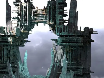 Sci fi Light gravity training arena 3 Low-poly 3D model