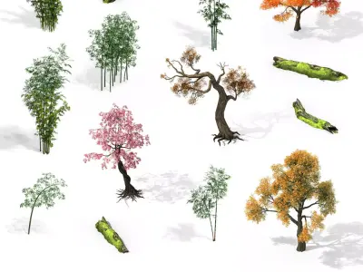 110 Different Nature Environment Game Assets Texture
