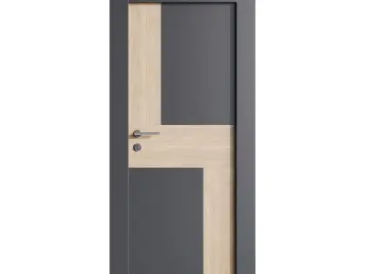 Modern entrance door 015 3D model
