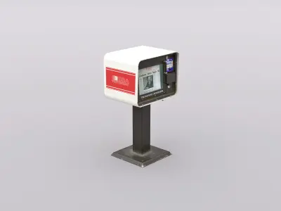 Newspaper Machine Low-poly 3D model