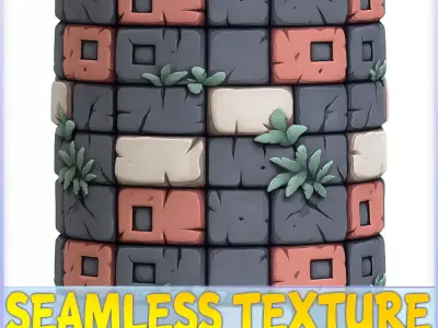 Stylized Stone Floor Seamless Texture Texture 23