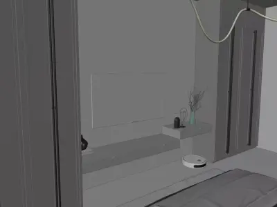 Modern style bedroom 3D model 3D model