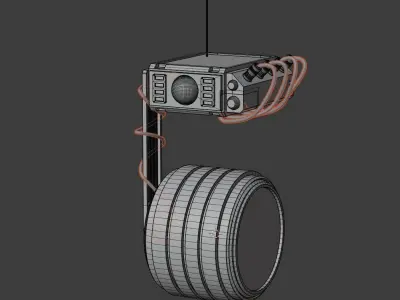 Robot futuristic device with lights Free 3D model