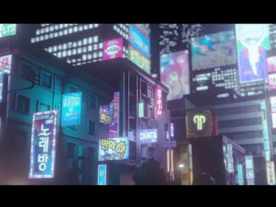 Cyberpunk Street Signs 3D model