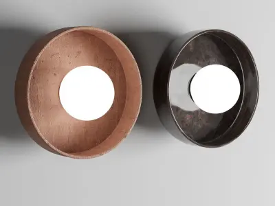 Ceramic Disc Orb Surface Mount Low-poly 3D model