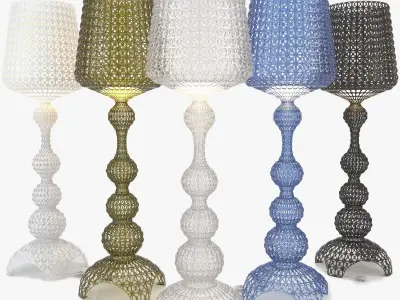 Kartell Kabuki Floor Lamp Set 3D Model Pack