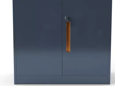 Locker Cabinet File Metal Storage Low-poly 3D model