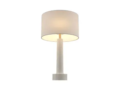 Italian Flared Column Limestone Table Lamp 3D model