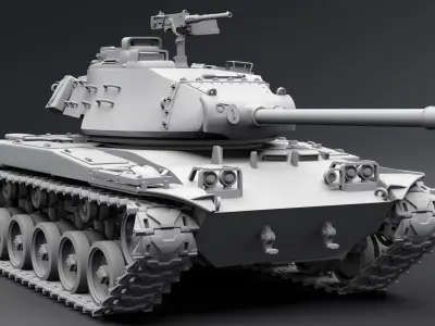 M41 Walker Bulldog Scale model 3D print model
