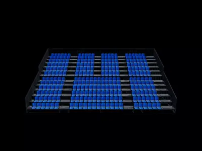 Raked tribune 3D model