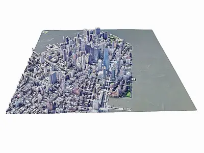 New York  city  Low-poly 3D model