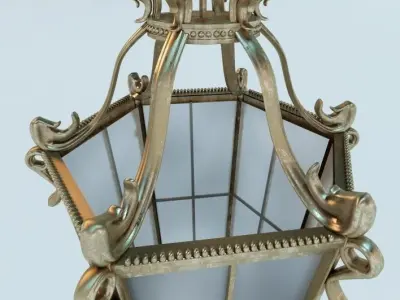 Antique Hanging Lantern 3D model