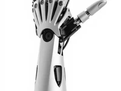 Futuristic Robotic Hand Model Pack with Articulated Joints Low-poly 3D model