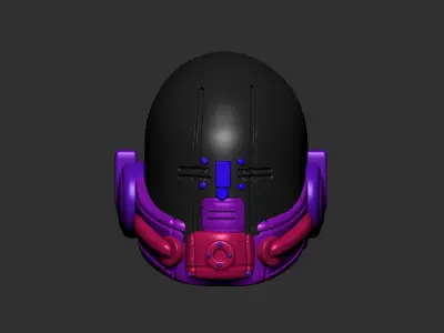 helmet high poly sculpt 3d printable ver 7 3D model 3D model