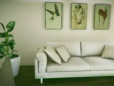 VR Room Unity Project Low-poly 3D model