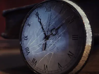 Vintage Pocket Watch Low-poly 3D model
