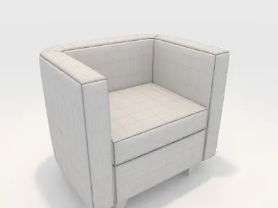Sofa 1 Seater 4 3D model