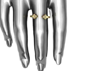 Ring - Gold - Silver 3D print model