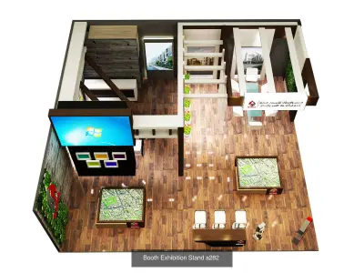Booth Exhibition Stand G27  3D Model Pack