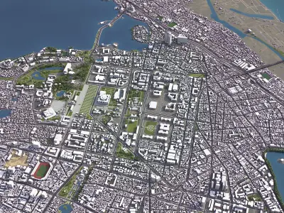 Hanoi - 3D City Model Low-poly 3D model