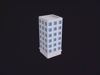 Low Poly Office Building 3D model