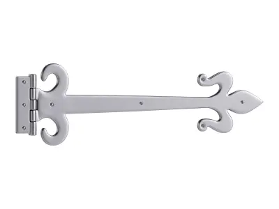 Wrought Iron Flush Mount Door Hinge 3D model