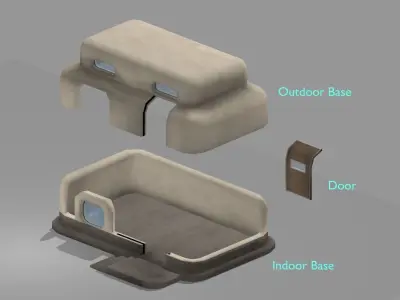 Sci Fi House Low-poly 3D model