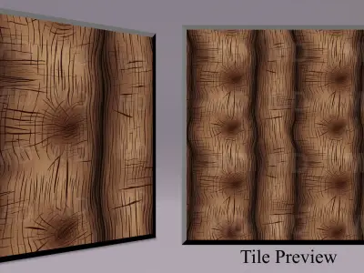 Cartoon Wood Textures Pack 02 - 10x PNG  Texture