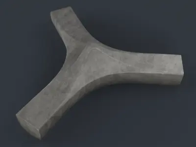 Modern Outdoor Bench 81 PBR Game Ready Low-poly 3D model