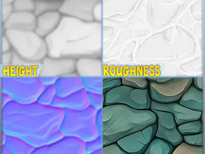 Stylized Stone Floor Seamless Texture Texture 18