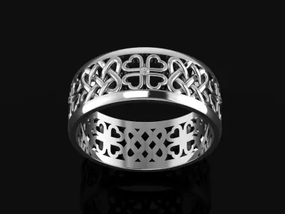 Ring 3D print model celtic gold 3D print model