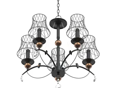 Hanging chandelier Lussole Lgo Arivaca 3D model