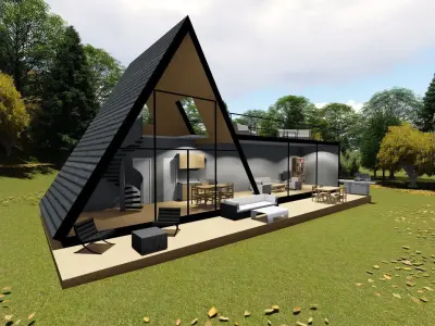 Mountain house design 3D model