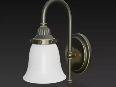 Vintage Wall Sconce Lamp 3D Model 3D model