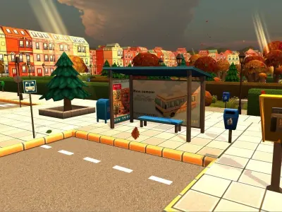 Cartoon City Mega-Pack Low-poly 3D model