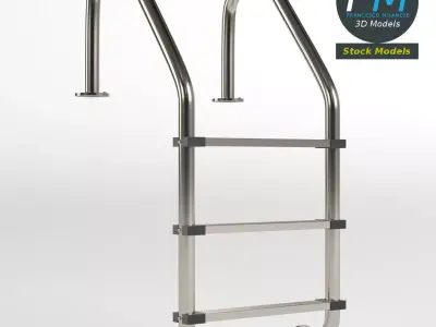 Pool ladder 1 3D model