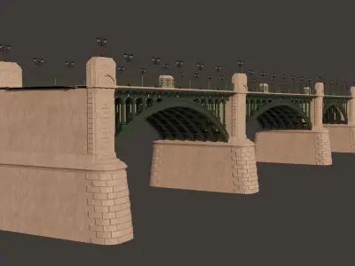 Parisian Bridge 3D model