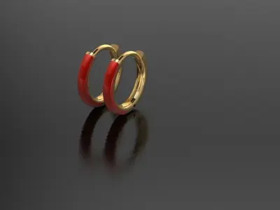 Enamel earrings 3D print model