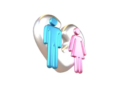 Divorce Symbol v1 013 Low-poly 3D model