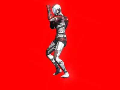 Aox The Cyborg Soldier Low-poly 3D model