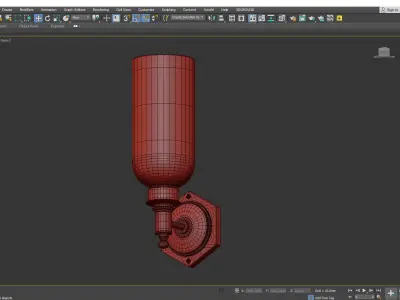 Pair of Nickel Charles Edwards sconce Low-poly 3D model