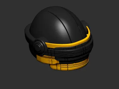helmet high poly sculpt 3d printable 3D model
