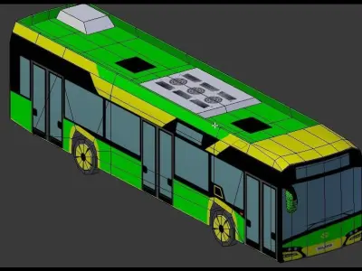 Solaris Urbino LOW-POLY Low-poly 3D model