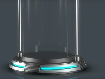 Sci Fi Liquid Cylinder 3D model