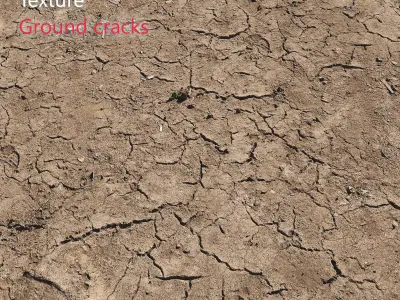 Ultra realistic Ground cracks 3D model