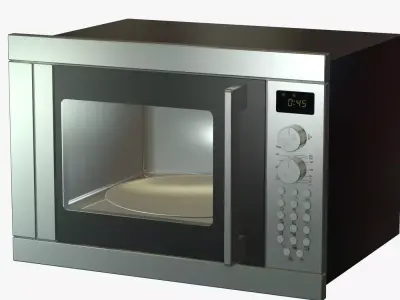 Microwave oven Low-poly 3D model